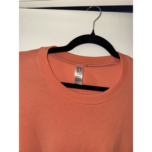 Spanx Air Essentials Cinched Waist T-shirt Dress Sunset Peach Scuba MD Pockets - Picture 5 of 6